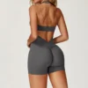 One Piece Activewear Women's Fitness Bodysuit Workout Jumpsuit ShortsOne Piece Activewear Women's Fitness Bodysuit Workout Jumpsuit Shorts