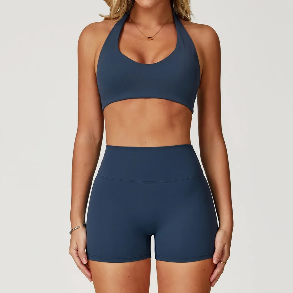 Custom Workout Apparel Backless Halter Fitness Bra Wholesale Sports Bra