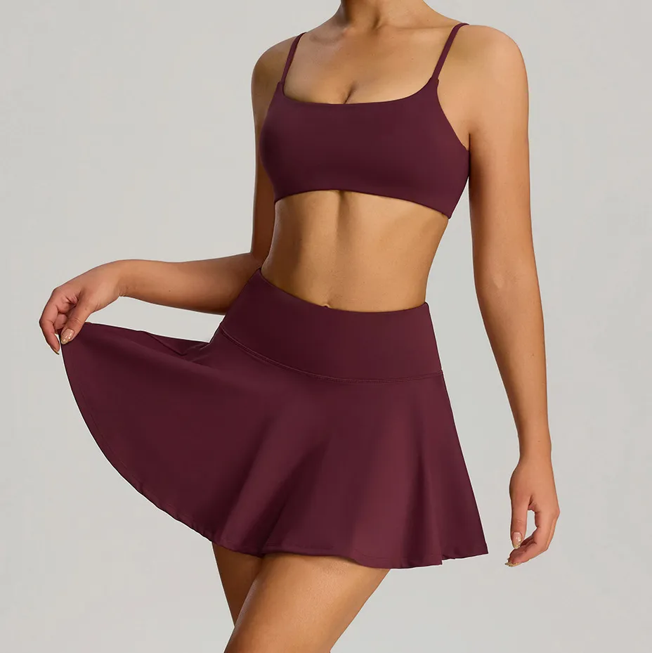 Wholesale Workout Clothing Customized Sports Bras Tennis Outfits Sets