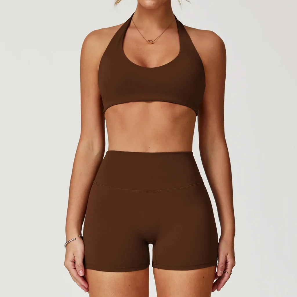 Custom Workout Apparel Backless Halter Fitness Bra Wholesale Sports Bra
