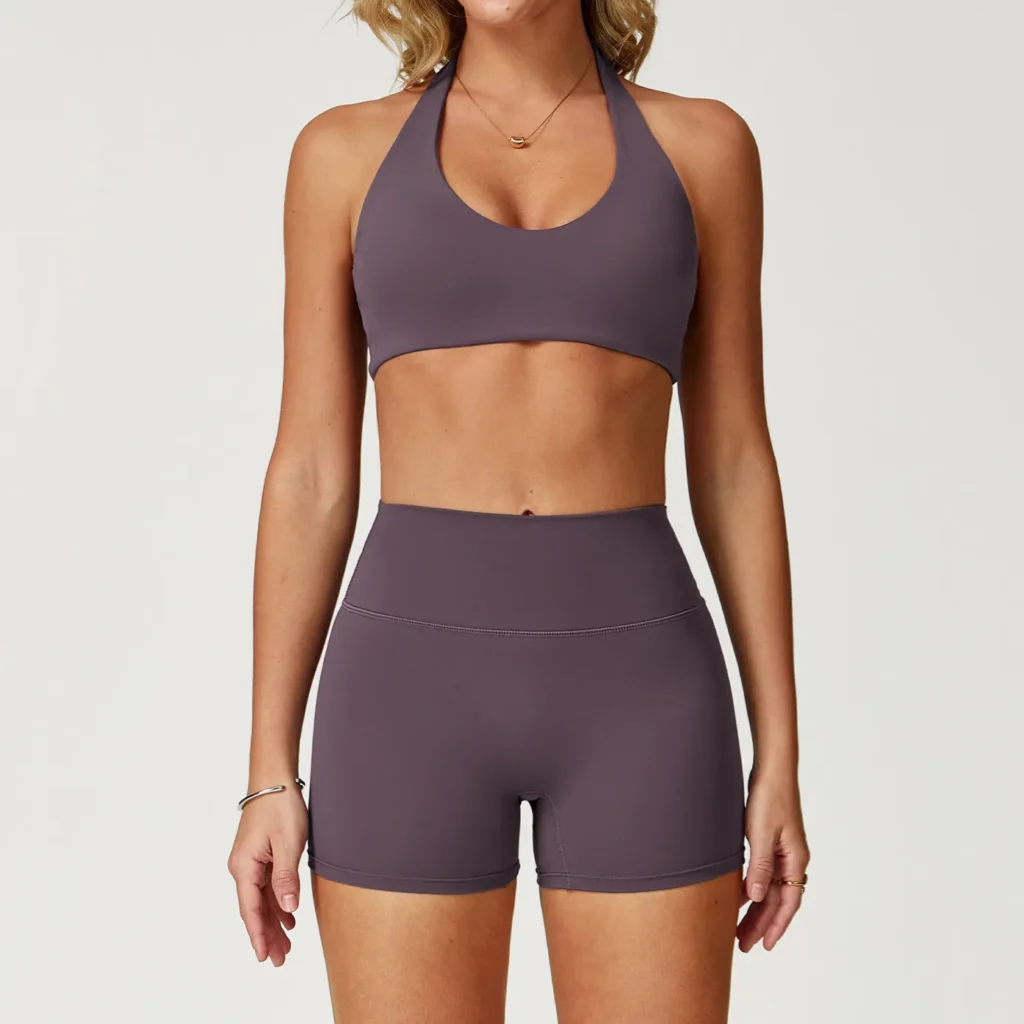 Custom Workout Apparel Backless Halter Fitness Bra Wholesale Sports Bra