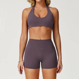 Custom Workout Apparel Backless Halter Fitness Bra Wholesale Sports Bra
