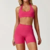Custom Workout Apparel Backless Halter Fitness Bra Wholesale Sports Bra