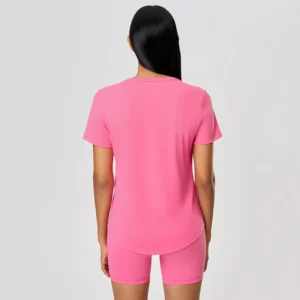 Personalised Gym Shirts Short Sleeve Yoga Top Workout T Shirt Manufacturer