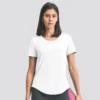 Personalised Gym Shirts Short Sleeve Yoga Top Workout T Shirt Manufacturer
