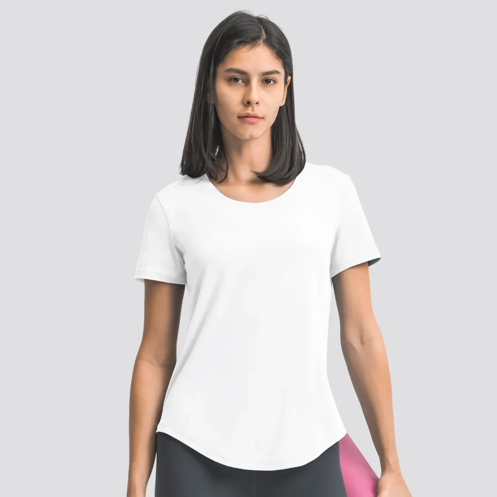 Personalised Gym Shirts Short Sleeve Yoga Top Workout T Shirt Manufacturer