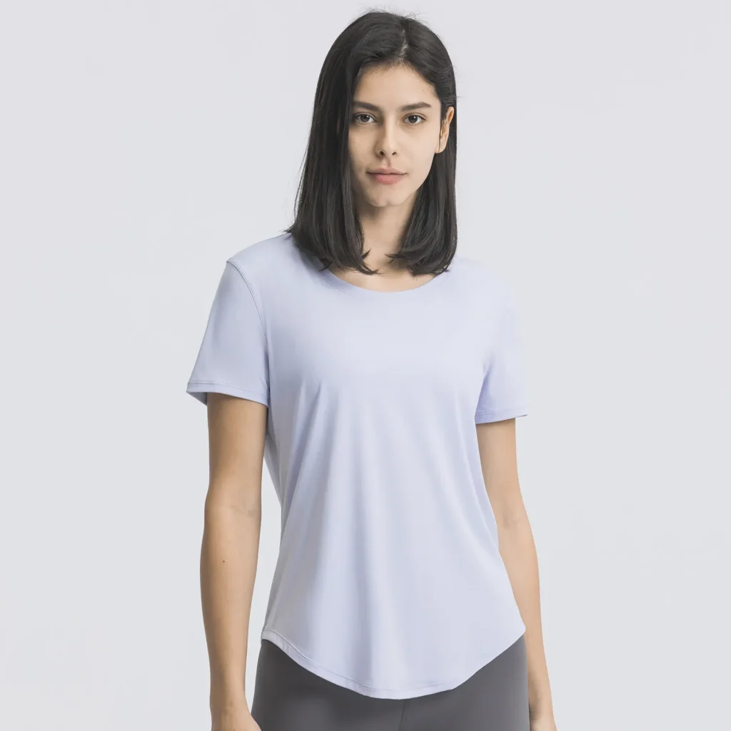 Personalised Gym Shirts Short Sleeve Yoga Top Workout T Shirt Manufacturer