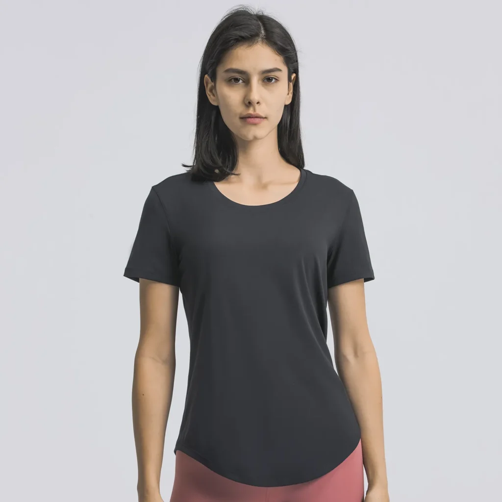 Personalised Gym Shirts Short Sleeve Yoga Top Workout T Shirt Manufacturer