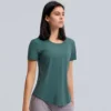 Personalised Gym Shirts Short Sleeve Yoga Top Workout T Shirt Manufacturer