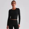 Slim Fit Long Sleeve Yoga Tops​ Sport Clothing Manufacturers Bulk Athletic Apparel