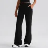 Wholesale Yoga Clothes High Waist Wide Leg Yoga Pants Flare Sweatpants with Pockets