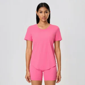 Personalised Gym Shirts Short Sleeve Yoga Top Workout T Shirt Manufacturer