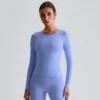 Slim Fit Long Sleeve Yoga Tops​ Sport Clothing Manufacturers Bulk Athletic Apparel