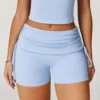 Folded Waist Gym Shorts with Drawstring Bulk Sportswear Athletic Wear Manufacturers