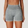 Seamless Gym Shorts​ Custom Gym Wear Manufacturers Sand Washed Workout Shorts