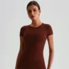 Short Sleeve Athletic Shirts​ Yoga Clothing Manufacturers​ Crew Neck T Shirts