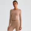 Slim Fit Long Sleeve Yoga Tops​ Sport Clothing Manufacturers Bulk Athletic Apparel