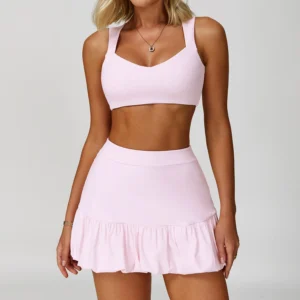 Custom Tennis Skirts Set Gym Apparel Manufacturer Wholesale Workout Clothes