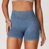 Seamless Gym Shorts​ Custom Gym Wear Manufacturers Sand Washed Workout Shorts