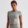 Short Sleeve Athletic Shirts​ Yoga Clothing Manufacturers​ Crew Neck T Shirts