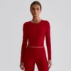 Slim Fit Long Sleeve Yoga Tops​ Sport Clothing Manufacturers Bulk Athletic Apparel