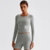 Slim Fit Long Sleeve Yoga Tops​ Sport Clothing Manufacturers Bulk Athletic Apparel