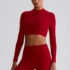 Wholesale Exercise Clothing Long Sleeve Yoga Tops Cropped Jackets In Bulk