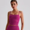 Wholesale Yoga Clothes Customized Bras Workout Crop Tank Top with Built in Bra