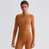 Slim Fit Long Sleeve Yoga Tops​ Sport Clothing Manufacturers Bulk Athletic Apparel