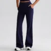 Wholesale Yoga Clothes High Waist Wide Leg Yoga Pants Flare Sweatpants with Pockets