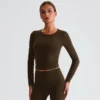 Slim Fit Long Sleeve Yoga Tops​ Sport Clothing Manufacturers Bulk Athletic Apparel