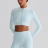Wholesale Exercise Clothing Long Sleeve Yoga Tops Cropped Jackets In Bulk