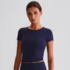 Short Sleeve Athletic Shirts​ Yoga Clothing Manufacturers​ Crew Neck T Shirts