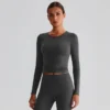 Slim Fit Long Sleeve Yoga Tops​ Sport Clothing Manufacturers Bulk Athletic Apparel