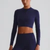 Wholesale Exercise Clothing Long Sleeve Yoga Tops Cropped Jackets In Bulk