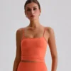 Wholesale Yoga Clothes Customized Bras Workout Crop Tank Top with Built in Bra