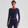Slim Fit Long Sleeve Yoga Tops​ Sport Clothing Manufacturers Bulk Athletic Apparel