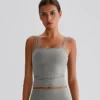 Wholesale Yoga Clothes Customized Bras Workout Crop Tank Top with Built in Bra