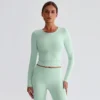 Slim Fit Long Sleeve Yoga Tops​ Sport Clothing Manufacturers Bulk Athletic Apparel