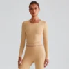 Slim Fit Long Sleeve Yoga Tops​ Sport Clothing Manufacturers Bulk Athletic Apparel