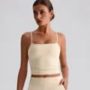 Wholesale Yoga Clothes Customized Bras Workout Crop Tank Top with Built in Bra