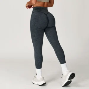 Seamless Fitness Leggings​ Sports Clothing Suppliers Sand Washed High Waist Yoga Pants