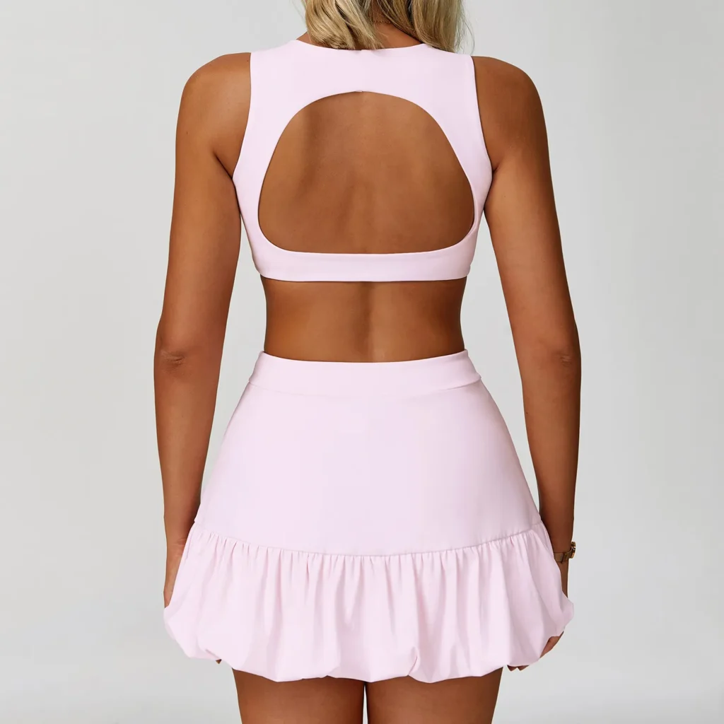 Custom Tennis Skirts Set Gym Apparel Manufacturer Wholesale Workout Clothes