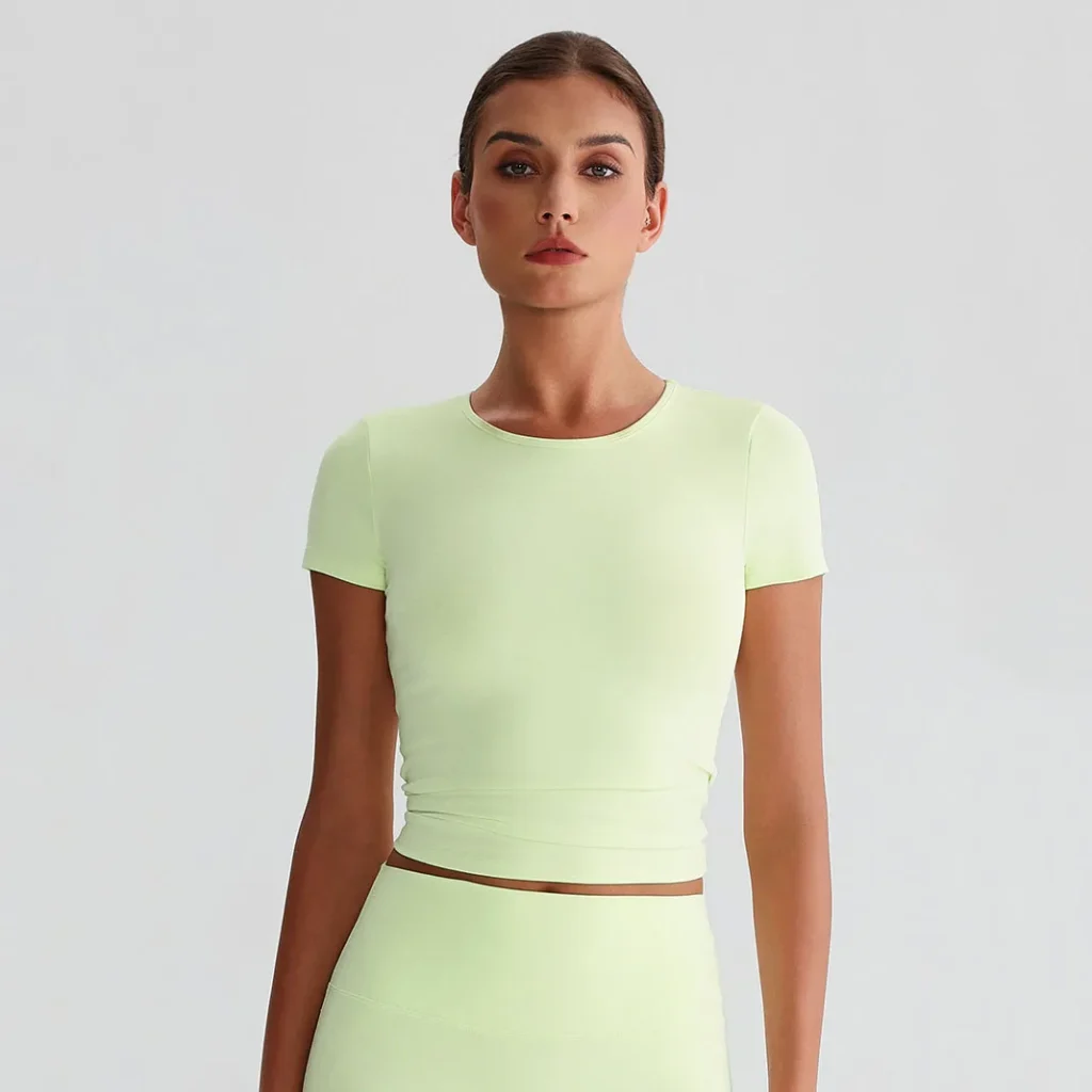 Short Sleeve Athletic Shirts​ Yoga Clothing Manufacturers​ Crew Neck T Shirts