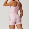 Folded Waist Gym Shorts with Drawstring Bulk Sportswear Athletic Wear Manufacturers