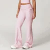 Folded Waist Yoga Flared Pants with Drawstring Bulk Sportswear Yoga Pants Manufacturers