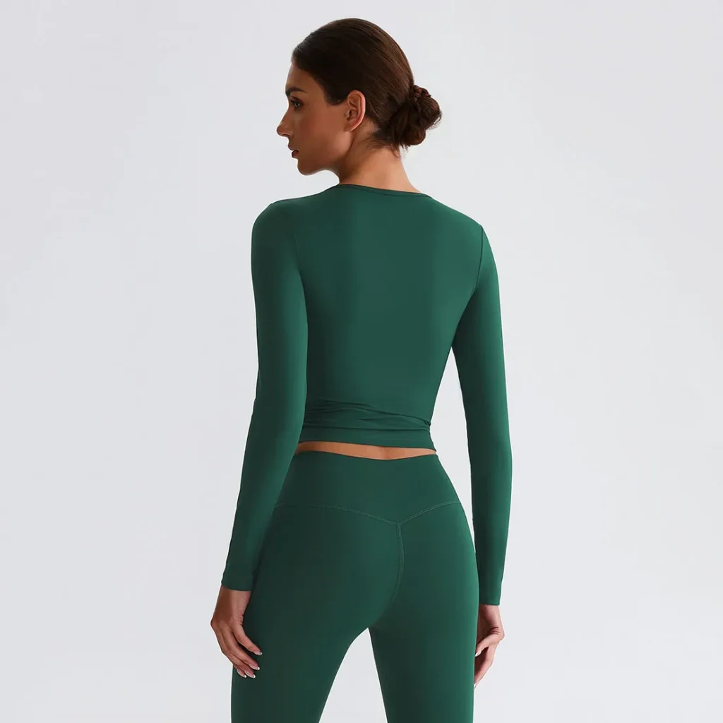Slim Fit Long Sleeve Yoga Tops​ Sport Clothing Manufacturers Bulk Athletic Apparel