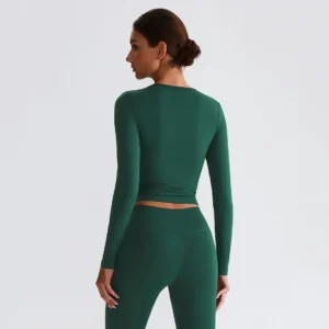 Slim Fit Long Sleeve Yoga Tops​ Sport Clothing Manufacturers Bulk Athletic Apparel