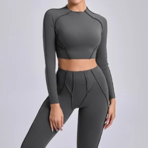 Slim Fit Long Sleeve Yoga Tops​ Outdoor Running Sports Workout Bodysuit