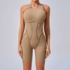 Workout Jumpsuit Shorts Beautiful Back Outer Wear Yoga Suit